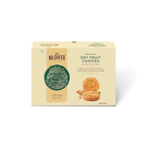 Cafe Niloufer Premium Dry Fruit Biscuits | 32% Dry Fruits | Crunchy, Nut-Rich Cookies with Almonds, Cashews & Pistachios | Gift Box | 400g