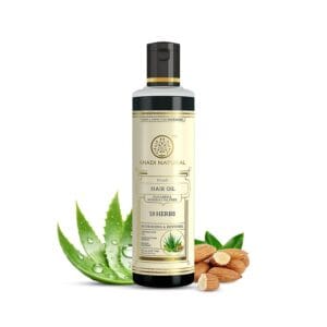 Khadi Natural Ayurvedic 18 Herbs Hair Oil | Repairs Dry Scalp, Boosts Hair Health 210ml