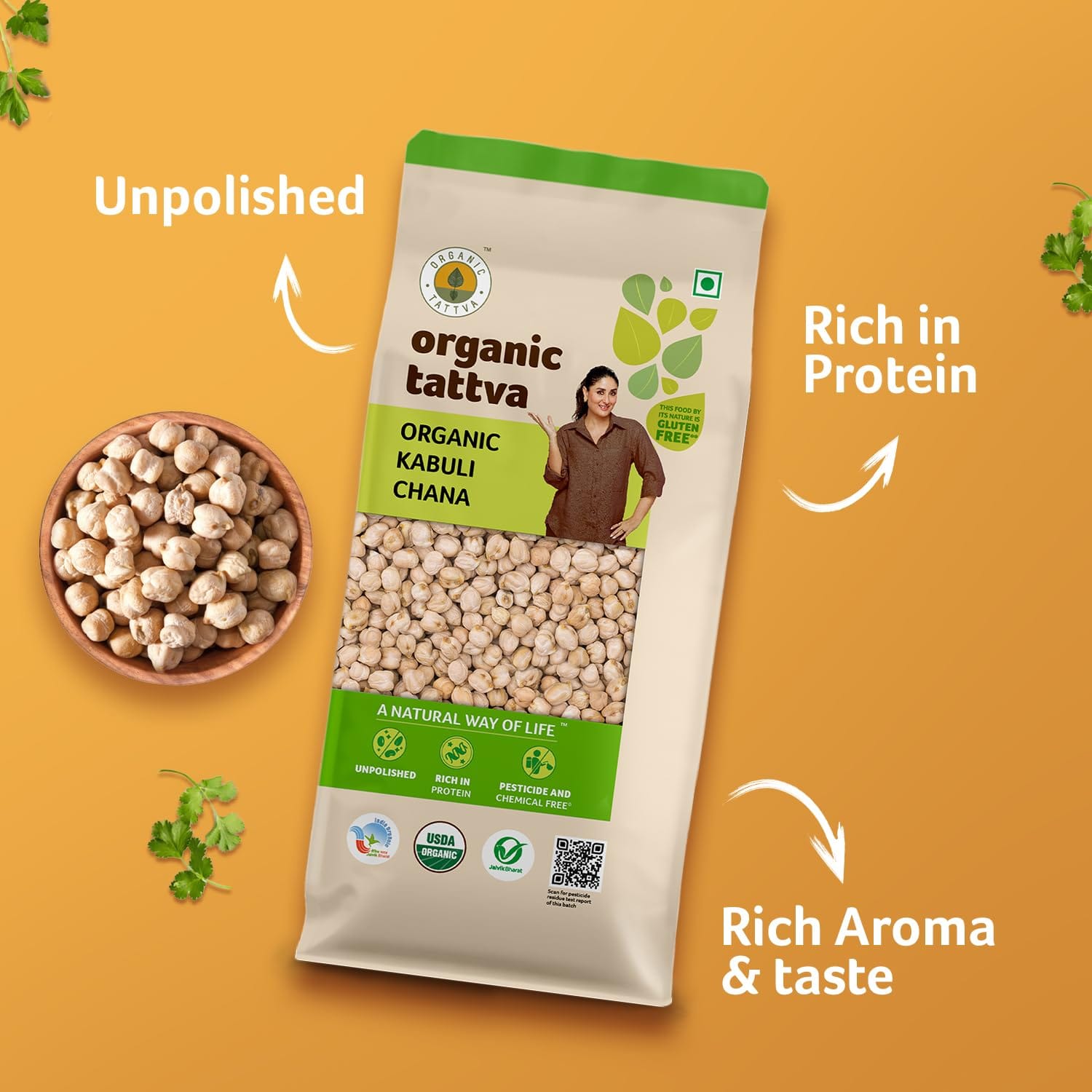Organic Tattva, Organic Kabuli Chana, 500 Gram - Image 2