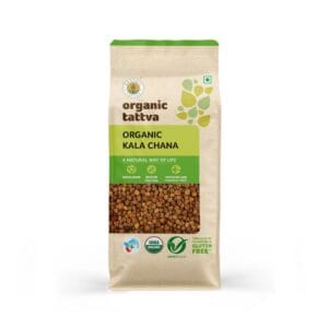 Organic Tattva, Organic Kala (Black) Chana, 500g | Unpolished and Gluten Free