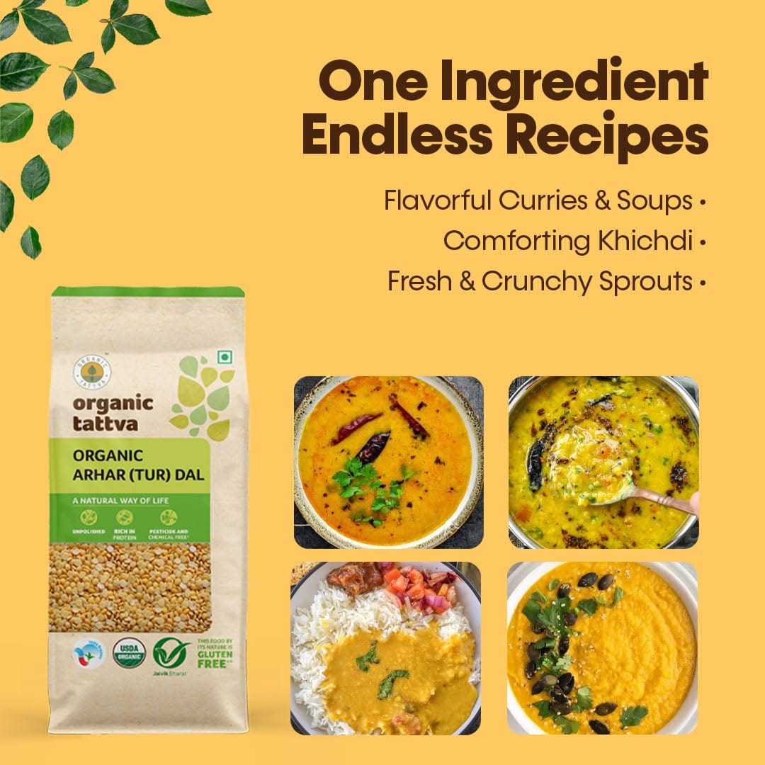 Organic Tattva Toor Dal 500gm - Image 3