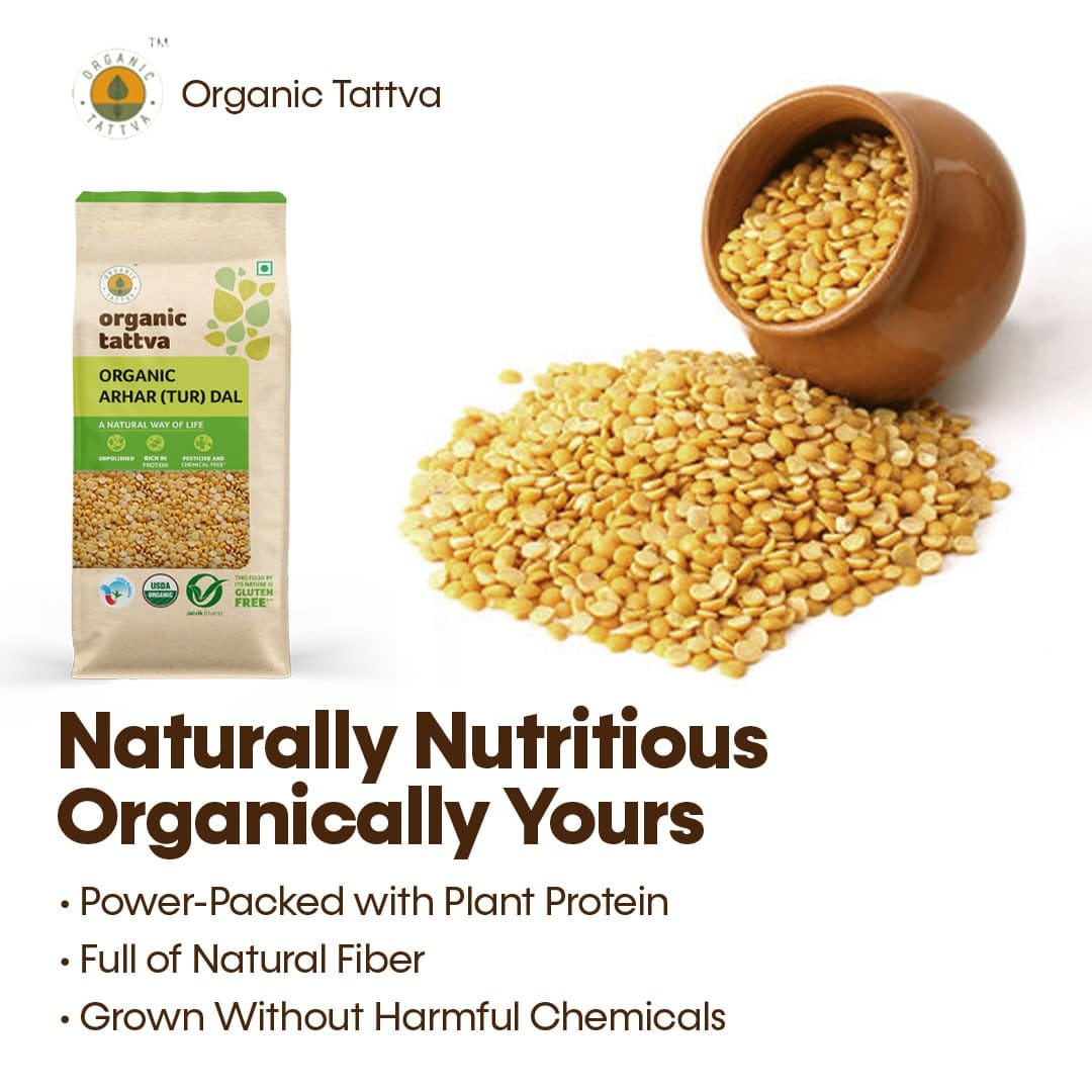 Organic Tattva Toor Dal 500gm - Image 2