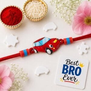 eCraftIndia Cartoon Car Rakhi for Kids Brother Boys Girls Sister