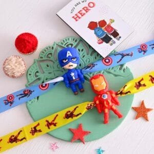 ascension Pack of 2 Kids Cartoon Rakhis for Bhaiya Raksha Bandhan Kids Rakhi Set Rakhis Rakhi with You